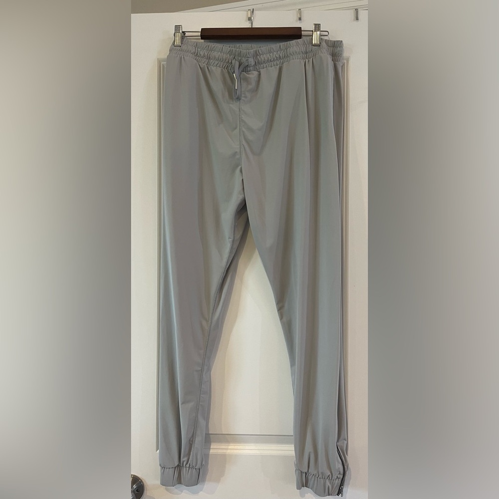 Tan Zyia Activewear Zip Up Joggers Windbreaker Material Size XXL
